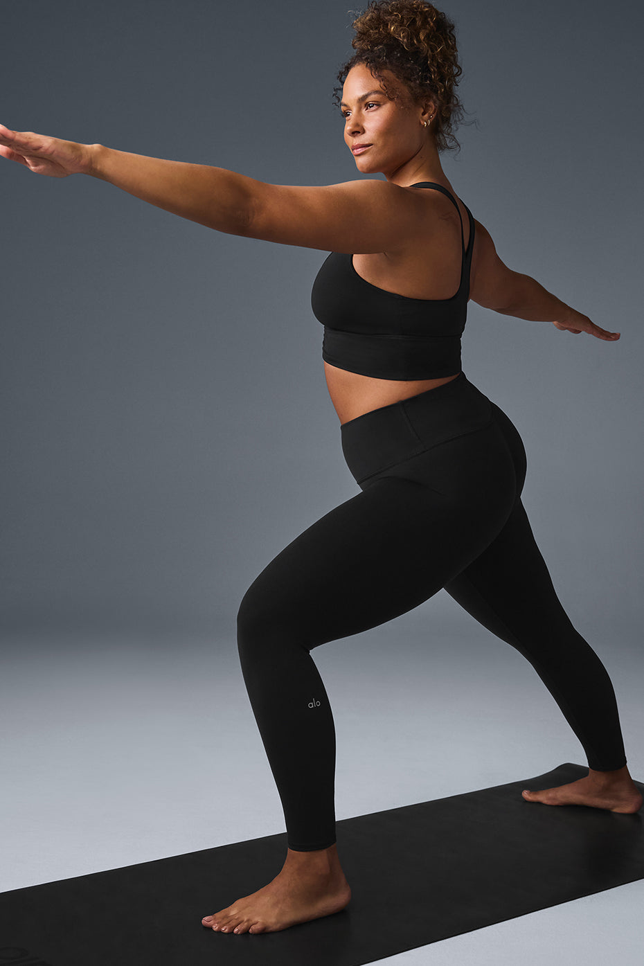 Legging Cintura Alta 7/8 Airbrush – Preto