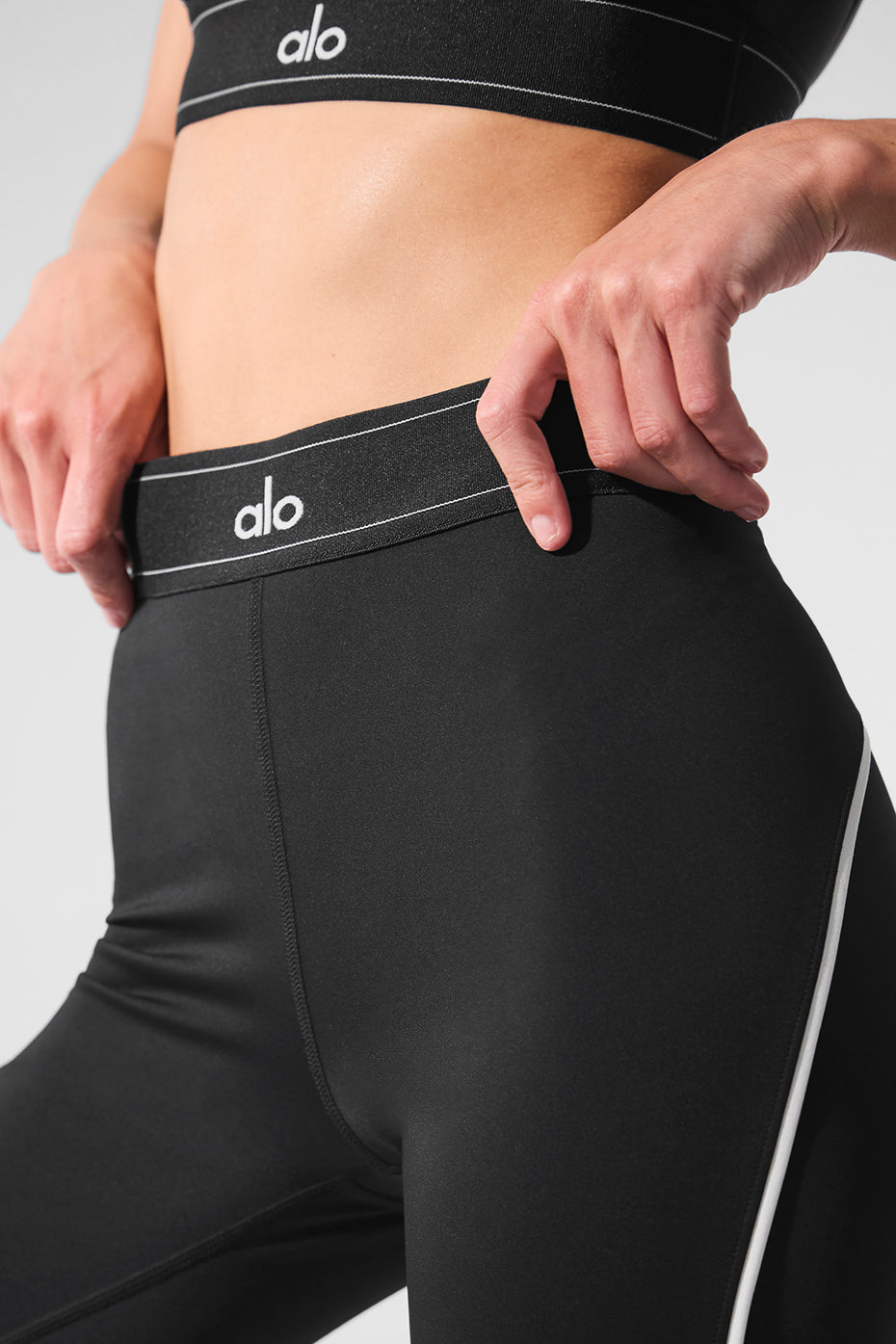Legging Cintura Alta Airlift Suit Up – Preto/Branco