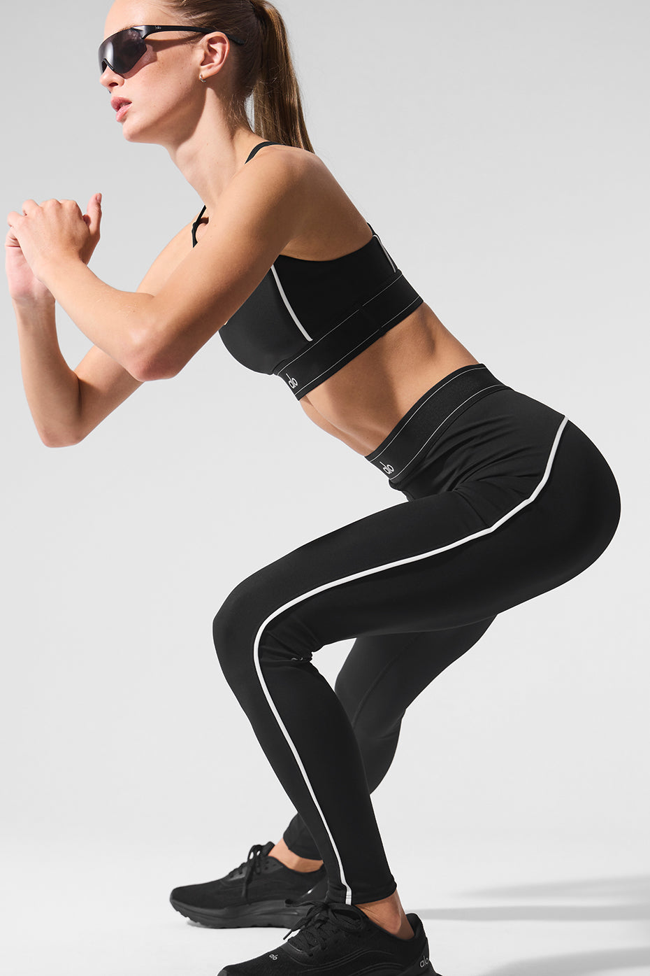 Legging Cintura Alta Airlift Suit Up – Preto/Branco