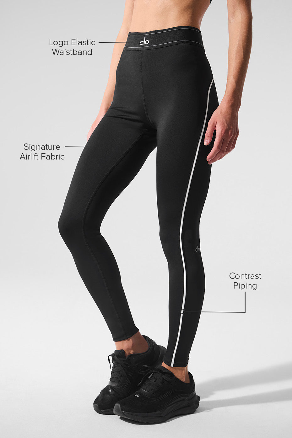 Legging Cintura Alta Airlift Suit Up – Preto/Branco