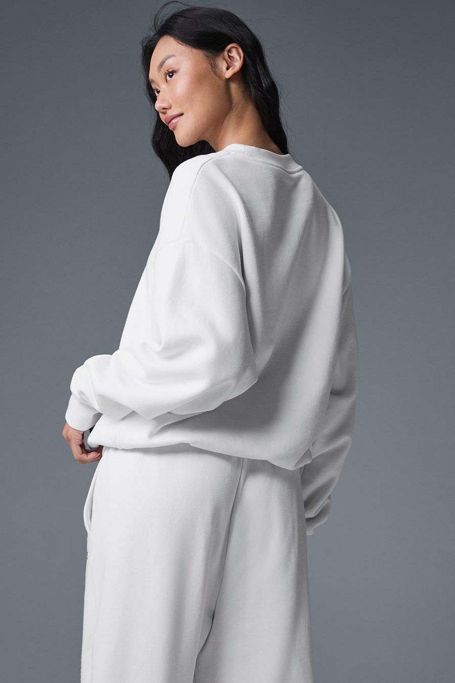 ALO Alo Yoga Accolade Crew Neck Pullover Branco