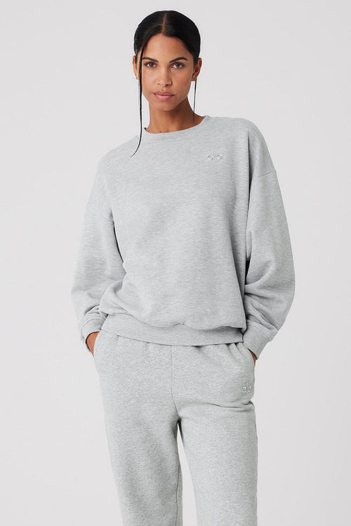 ALO Alo Yoga Accolade Crew Neck Pullover Cinzentas