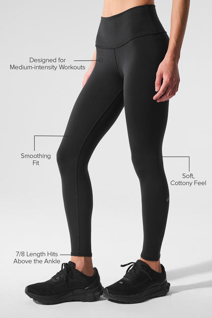 Legging Cintura Alta 7/8 Airbrush – Preto