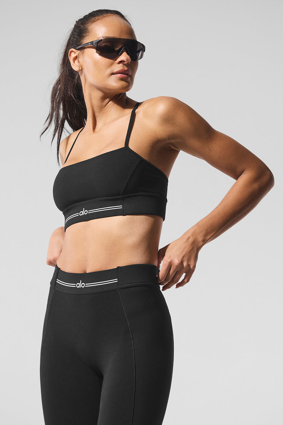 Conjunto Top Alosoft Relay – Preto/Branco