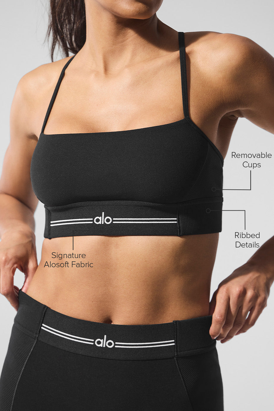 Conjunto Top Alosoft Relay – Preto/Branco