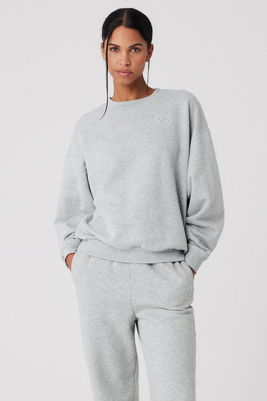 ALO Alo Yoga Accolade Crew Neck Pullover Cinzentas