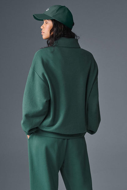 ALO | Alo Yoga Accolade 1/4 Zip Pullover Verdes